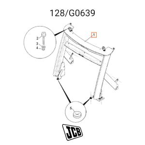 Рамка решетки радиатора JCB 128/G0639, 128-G0639, 128G0639