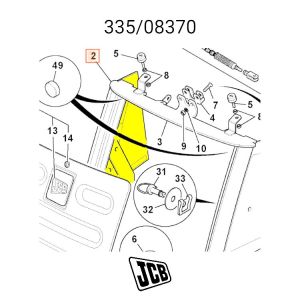 Рамка решетки радиатора JCB 335/08370, 128/15320, 335-08370, 128-15320, 33508370, 12815320