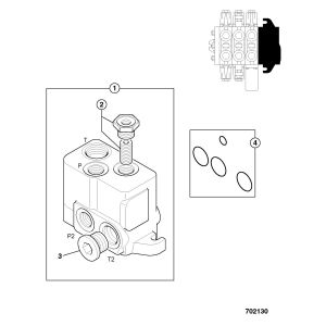 Секция гидрораспределителя JCB 25/221856