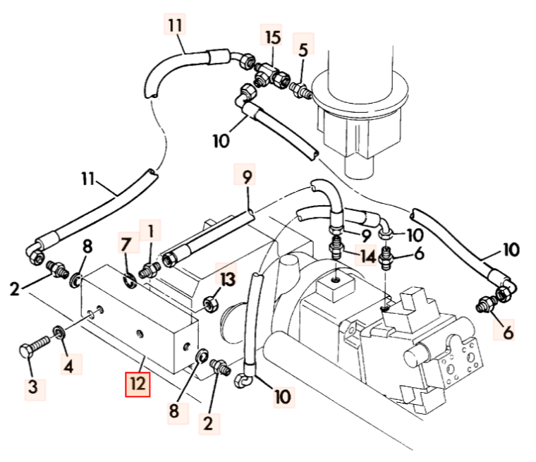 Блок клапана JCB JLA0451