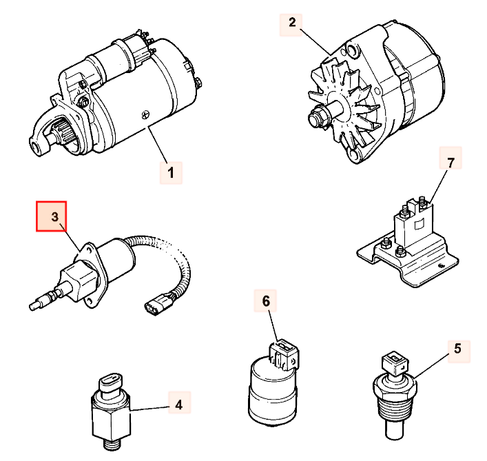 Соленоид остановки двигателя JCB 716/30147