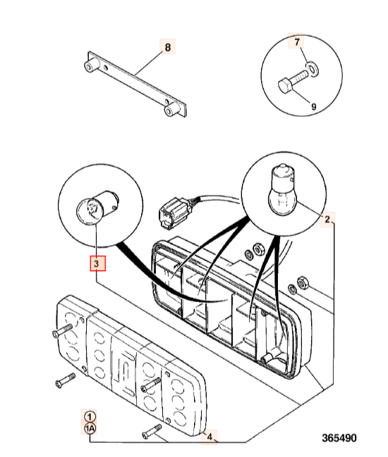 Лампочка фонаря 24V JCB 720/15005