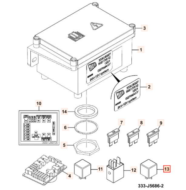 Реле JCB 716/30133