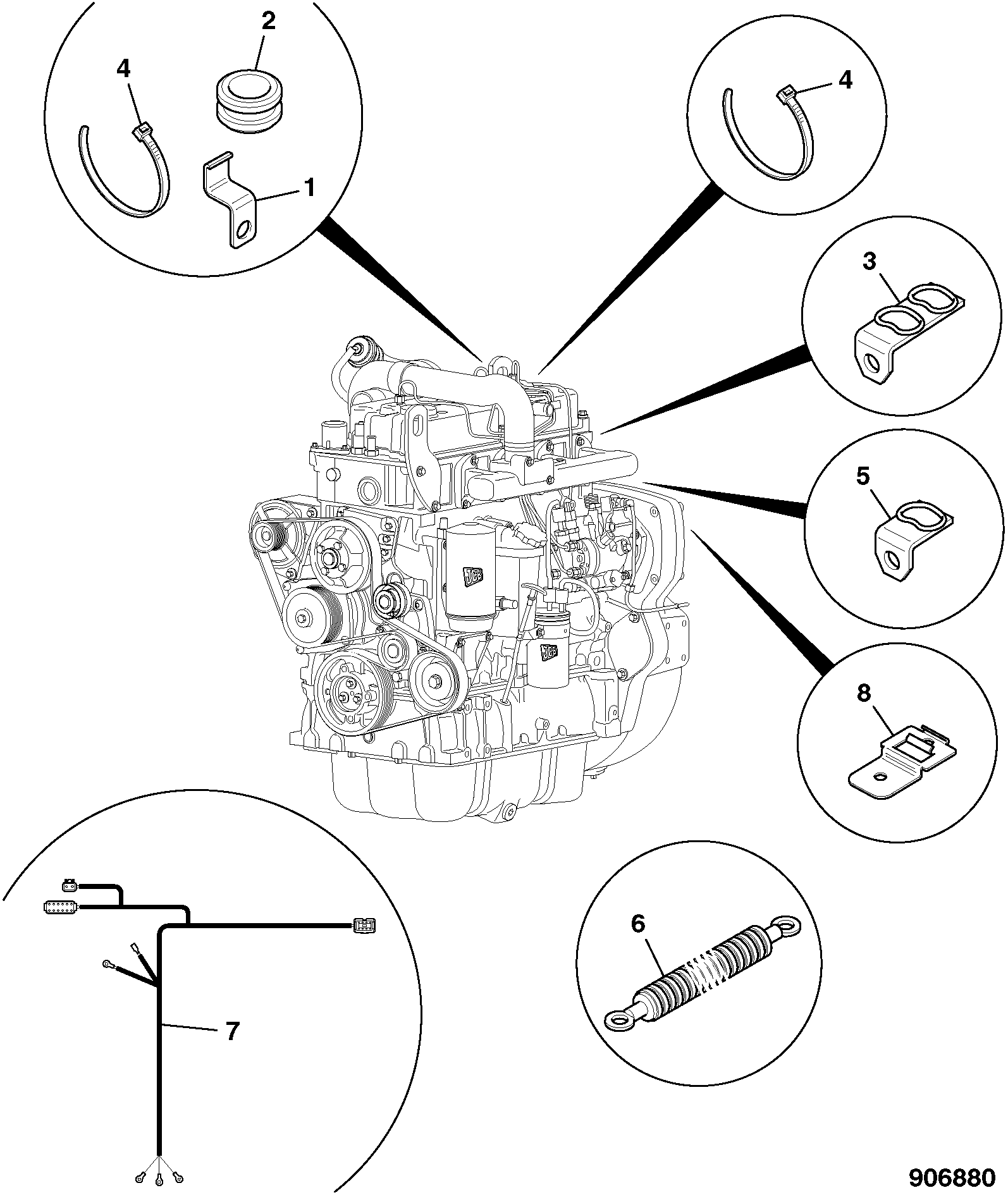 Жгут проводов JCB 721/12455