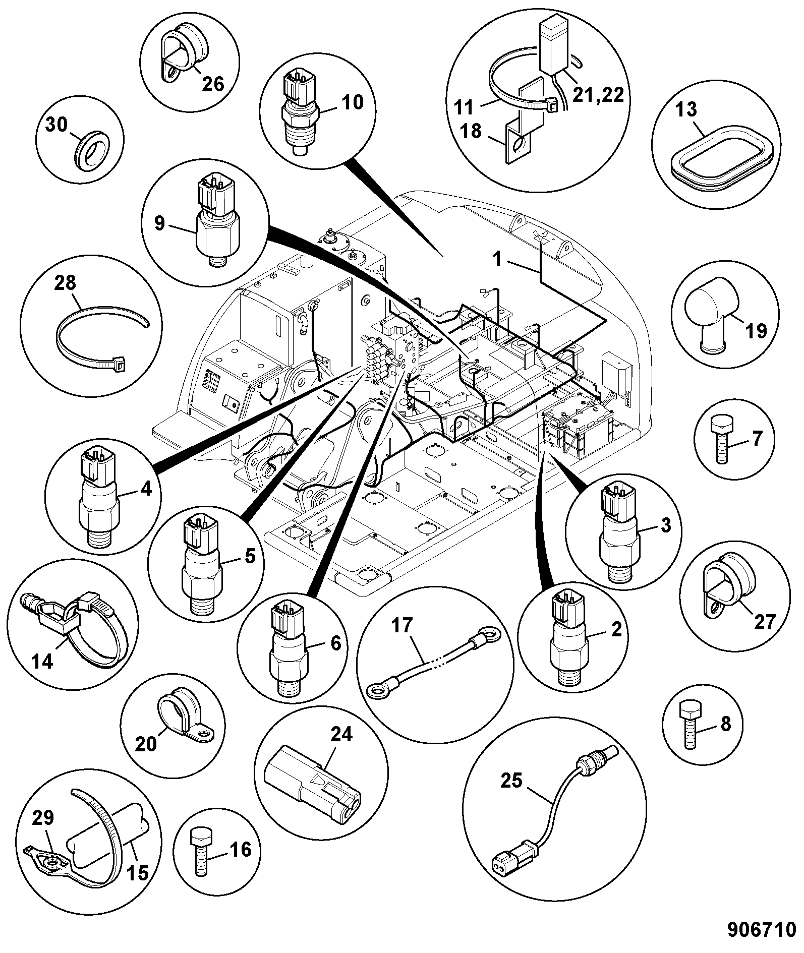 Жгут проводов JCB 332/J3294