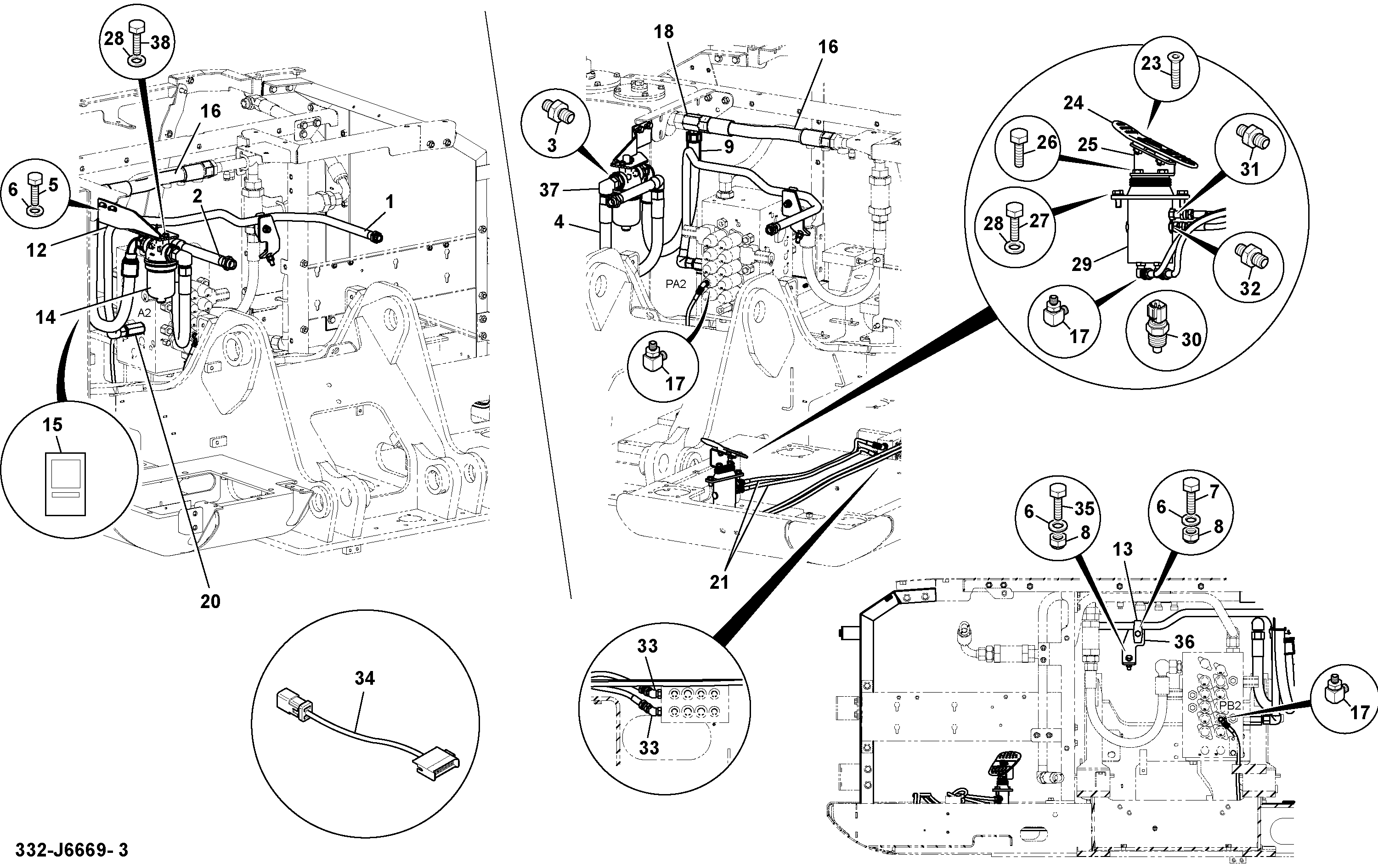 Жгут проводов JCB 334/J2995