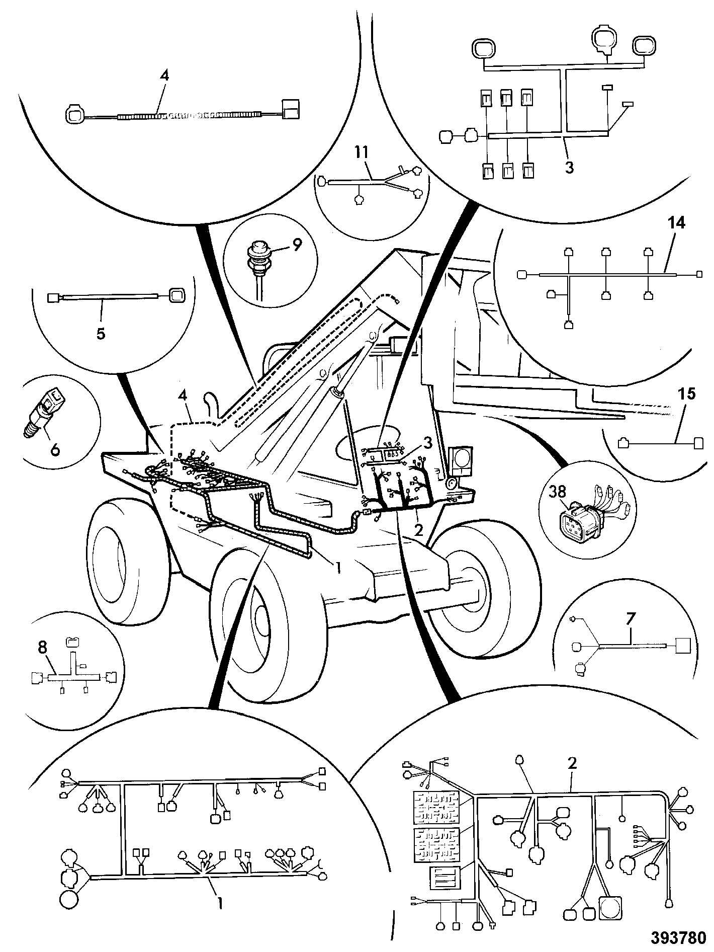 Жгут проводов JCB 721/11669