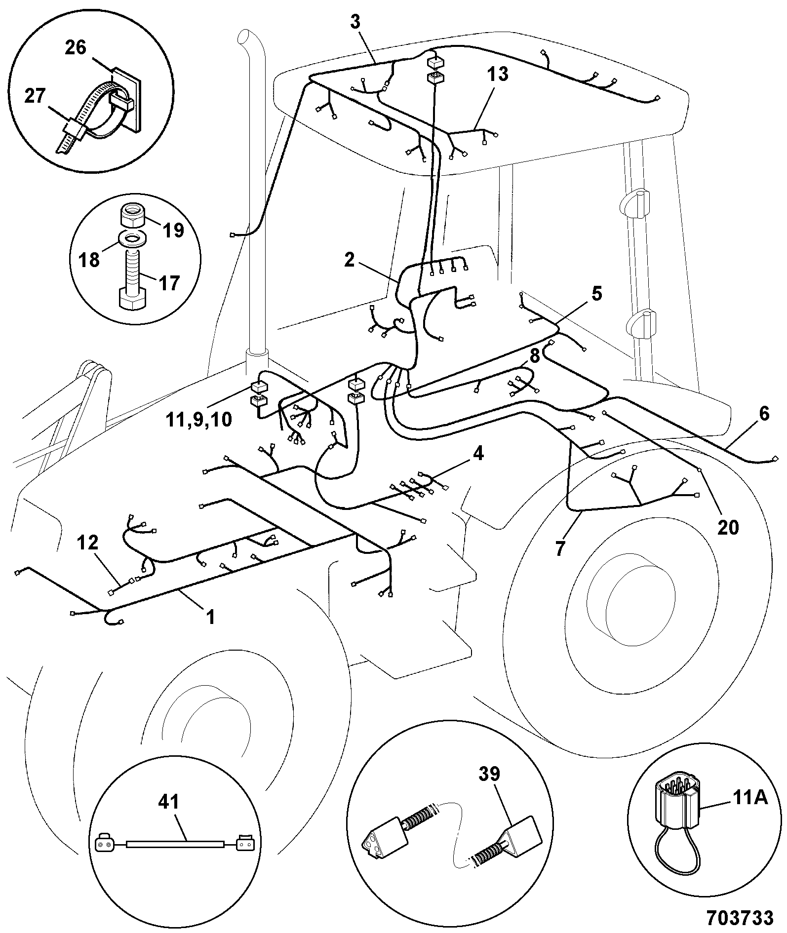 Жгут проводов JCB 721/00620