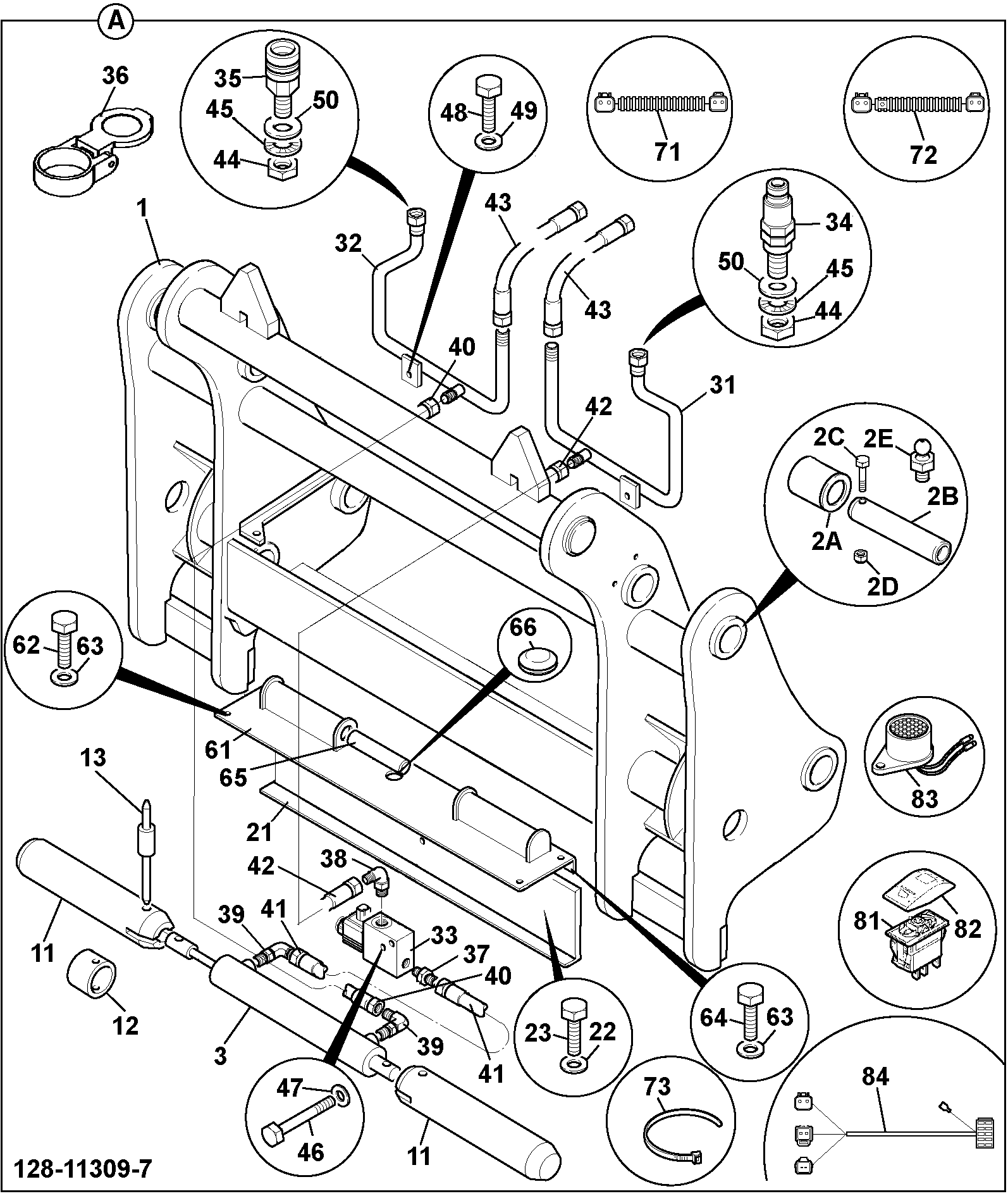 Жгут проводов JCB 721/11916