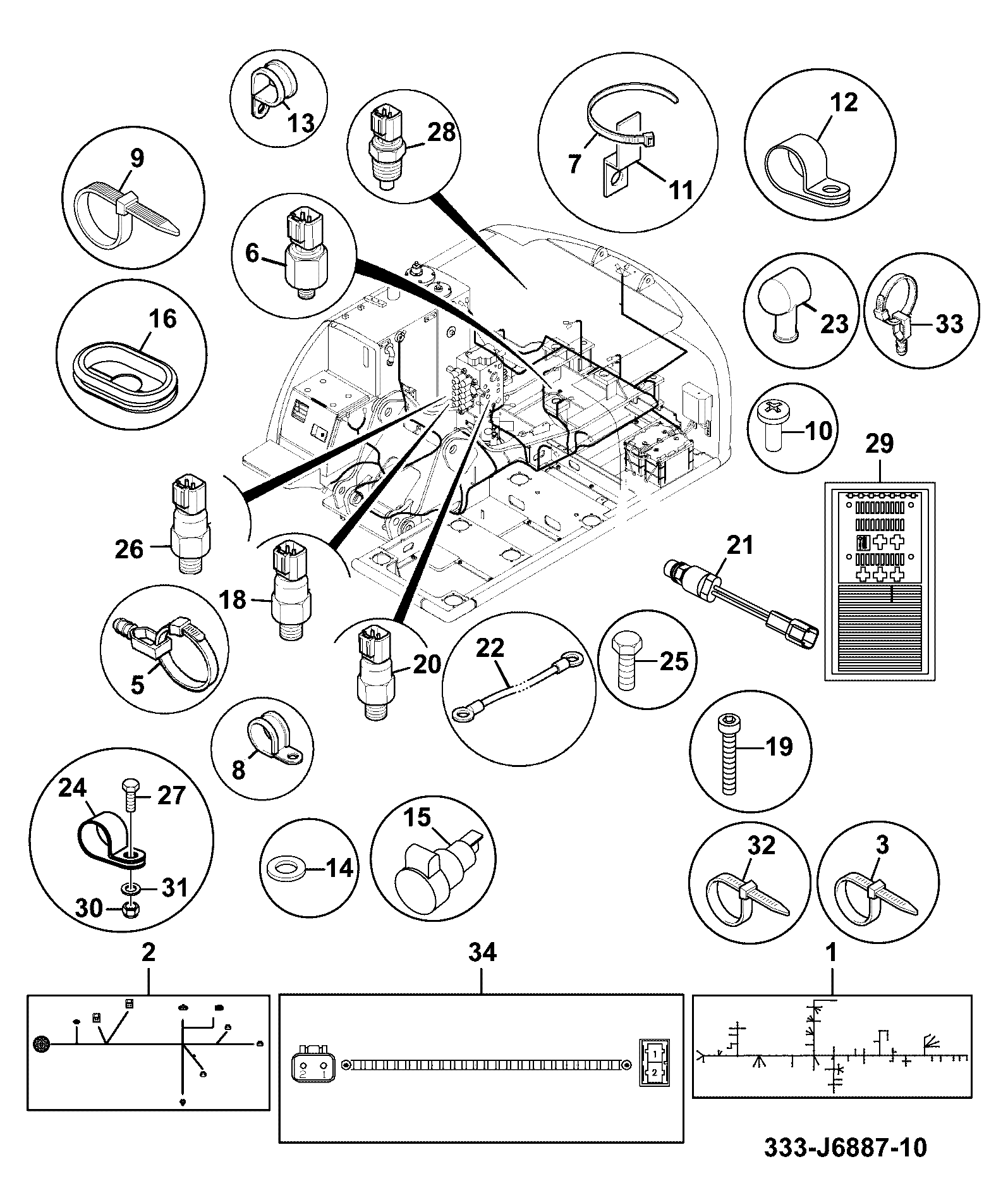 Жгут проводов JCB 333/K3889