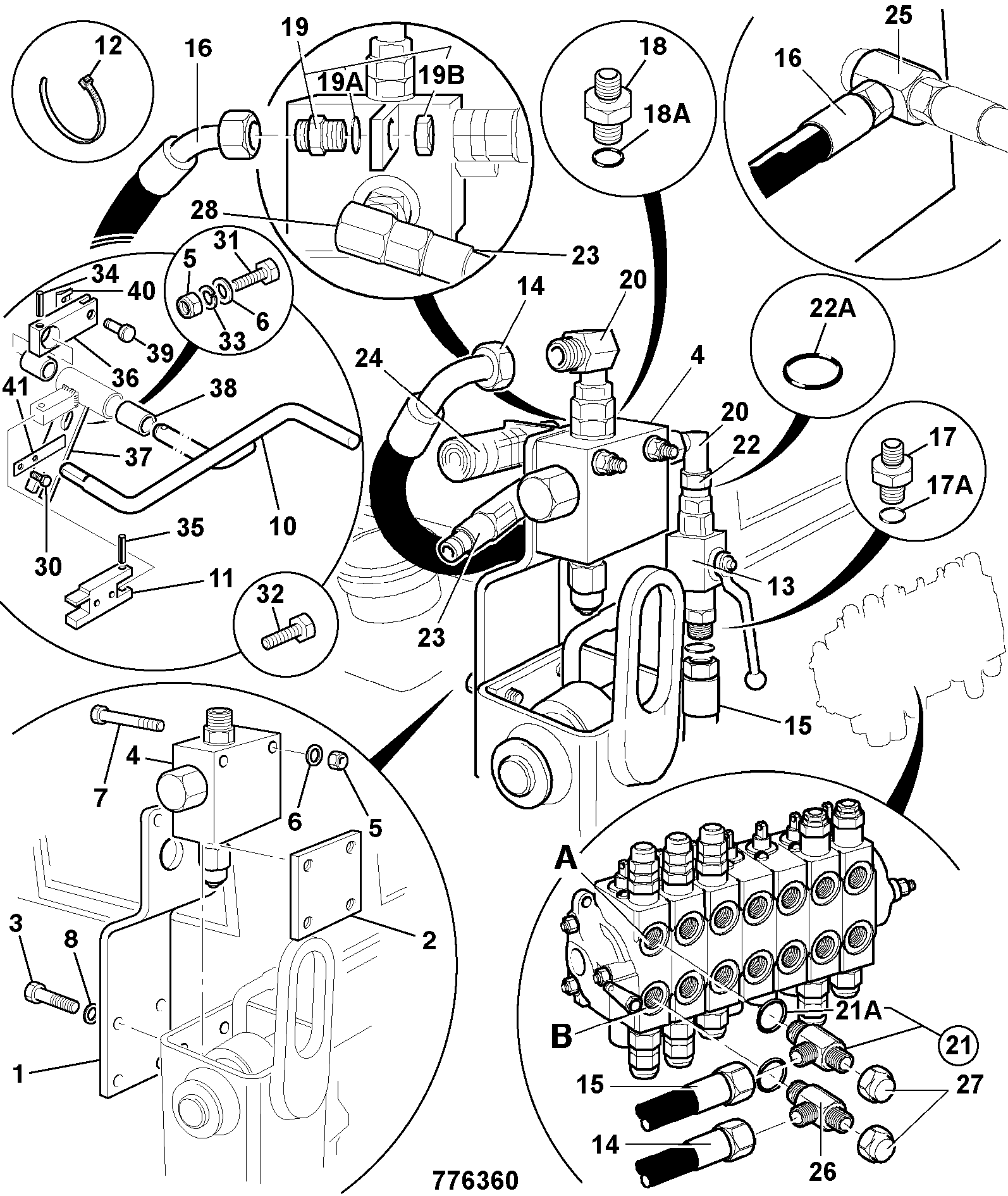 Переключатель гидравлики JCB 25/976300