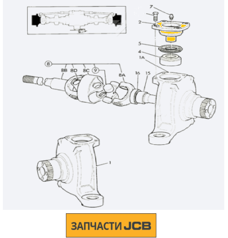 Шкворень JCB 333/D1771