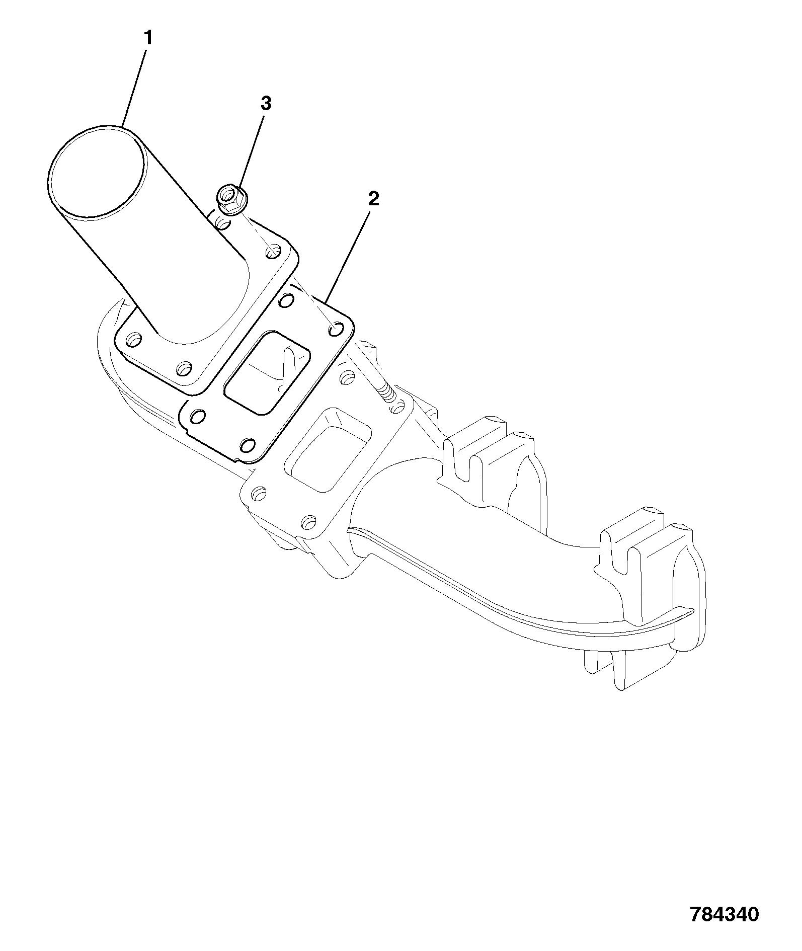 Фланец коллектора JCB 320/06070