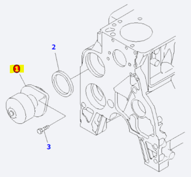 Водяной насос ​Komatsu, Cummins 6735-61-1102