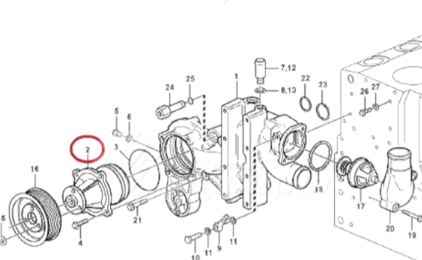 Водяной насос VOLVO VOE21083292