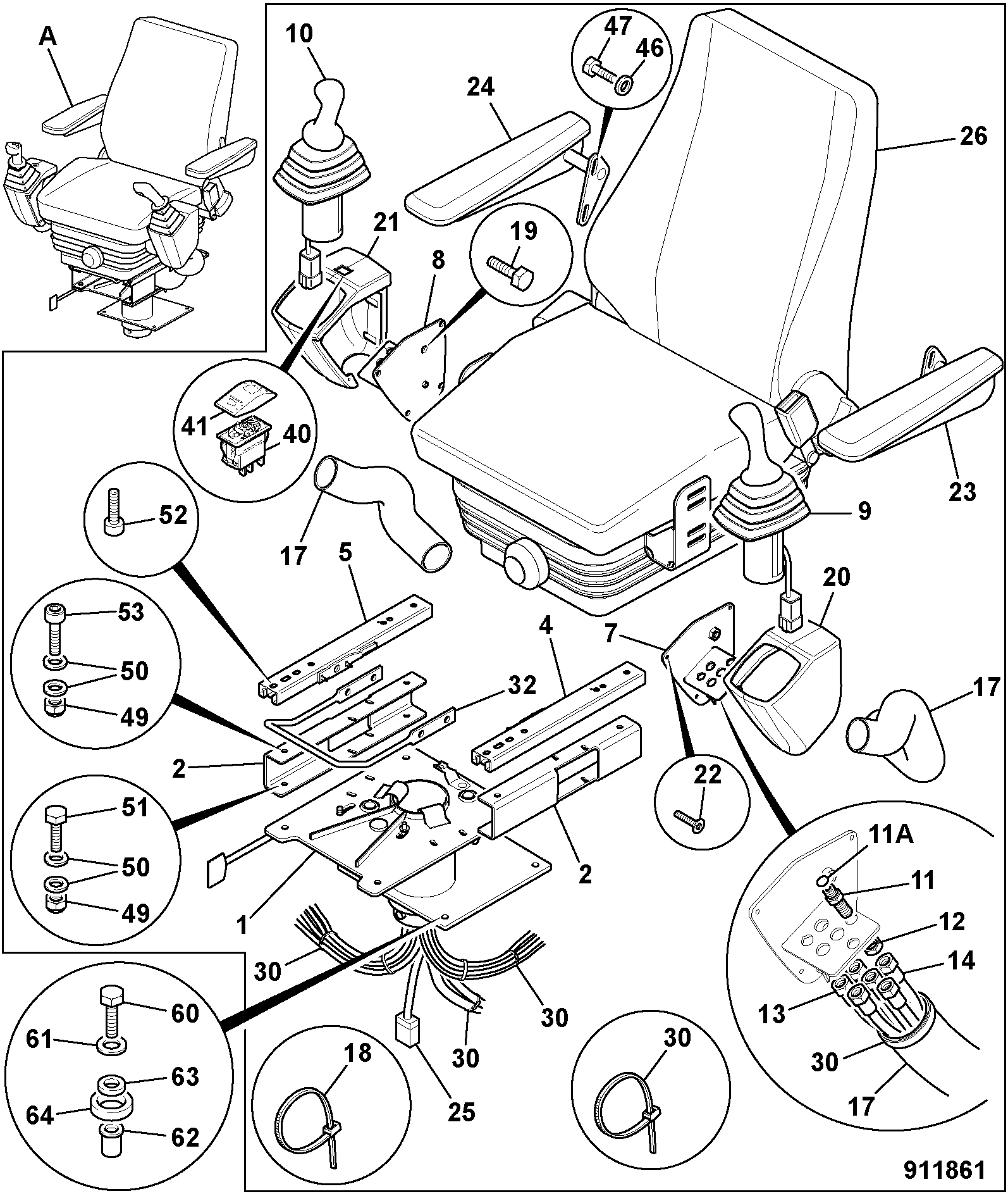 Корпус рычага управления JCB 128/C0216