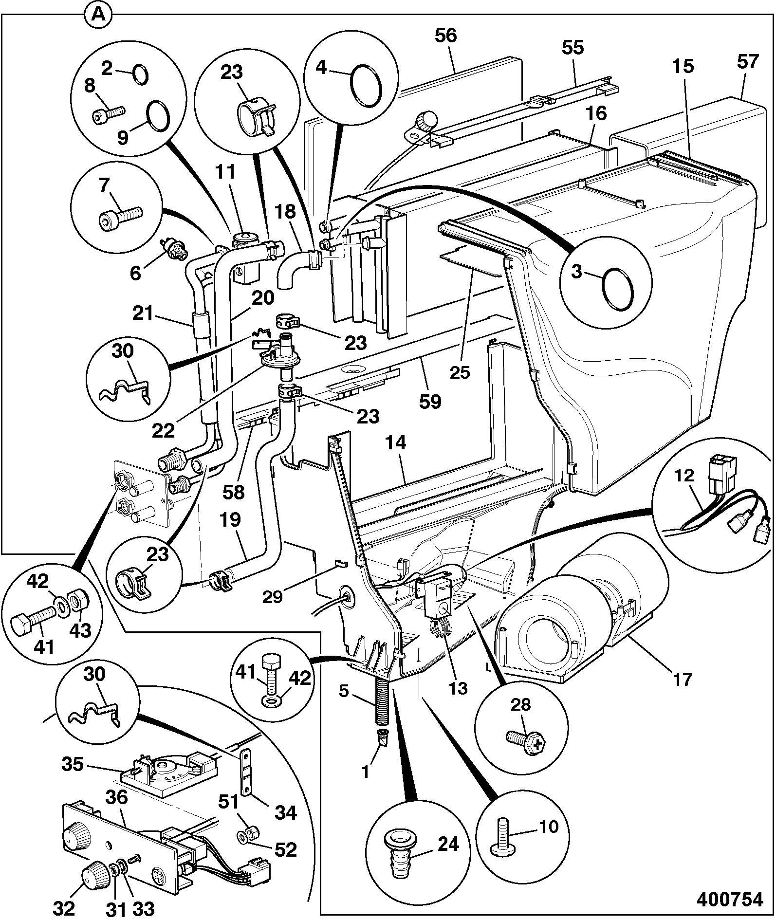 Хомут шланга печки JCB 30/925907