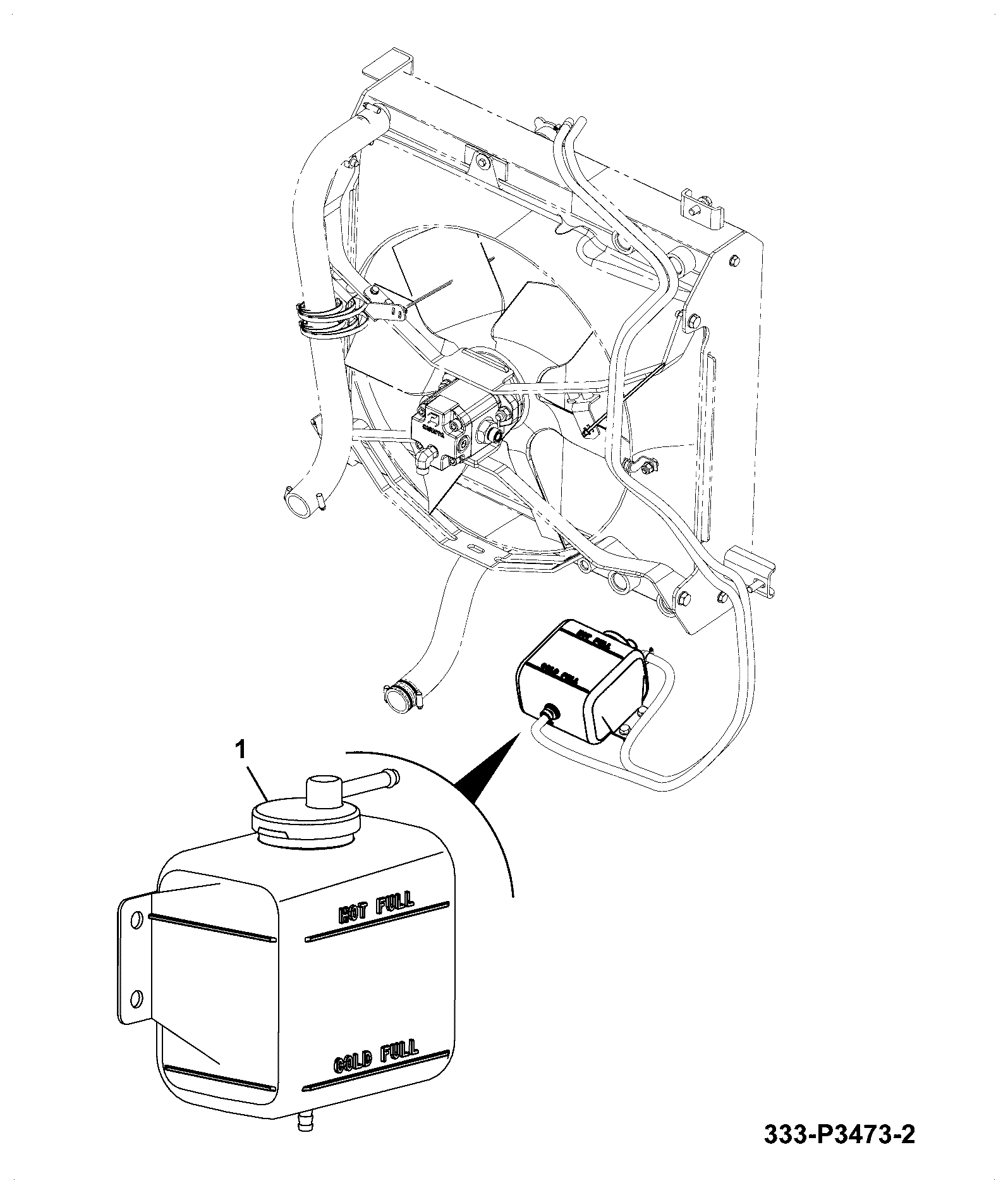 Бачок расширительный JCB 333/P3473