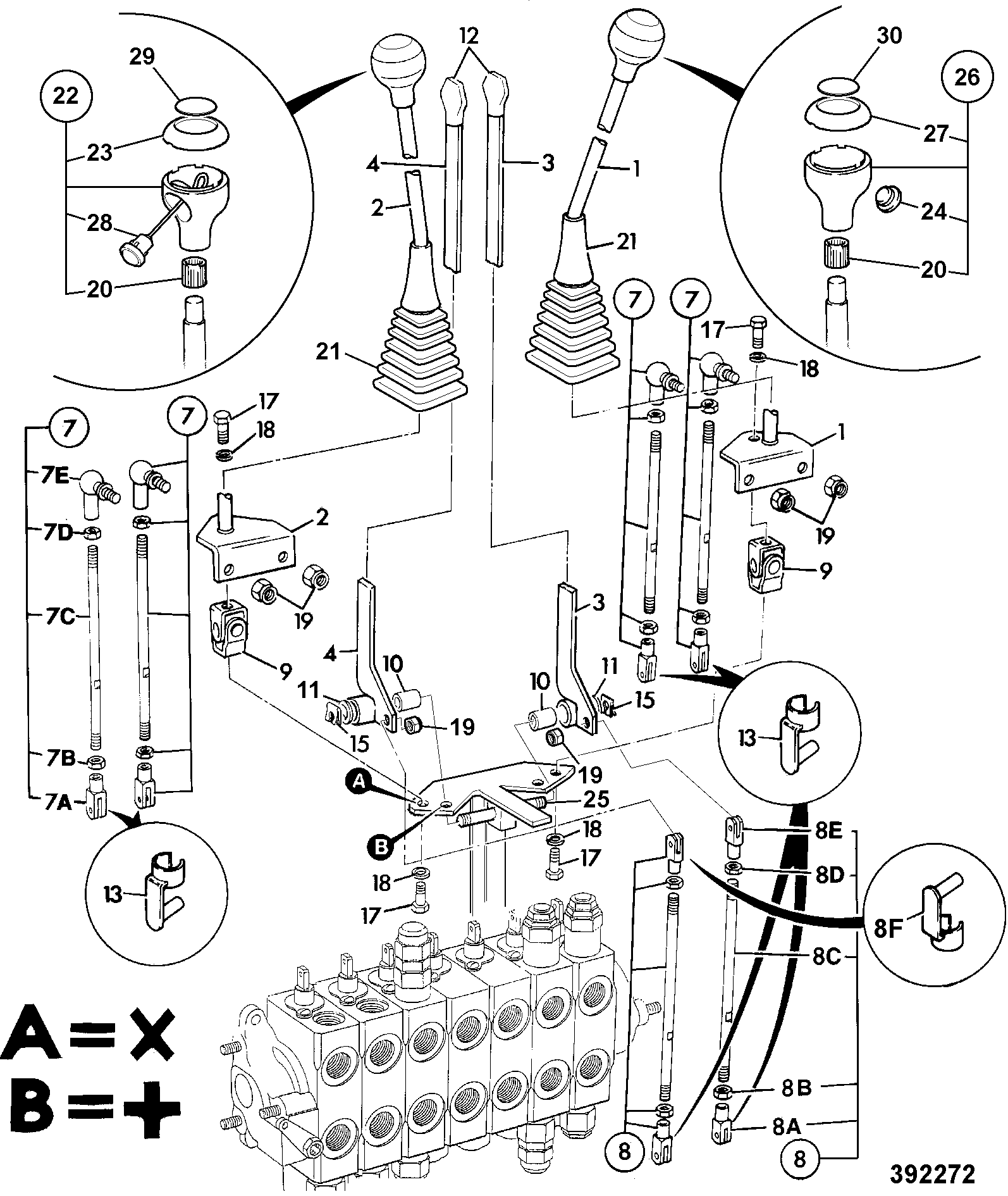 Ручка рычага JCB 126/00668