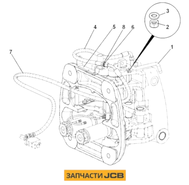 Трубка гидравлическая JCB 128/D4603