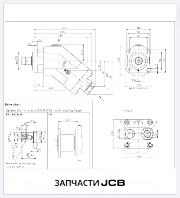 Аксиально-поршневой гидронасос JFP.D-108B-I01D18-RG05-G05.G02-0.0