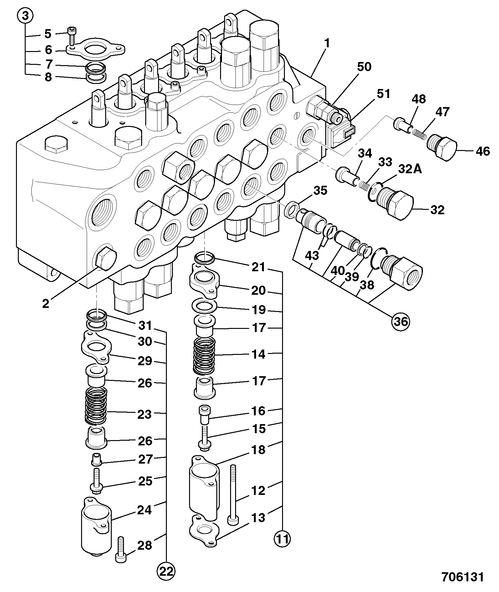 Гидрораспределитель JCB 25/222583
