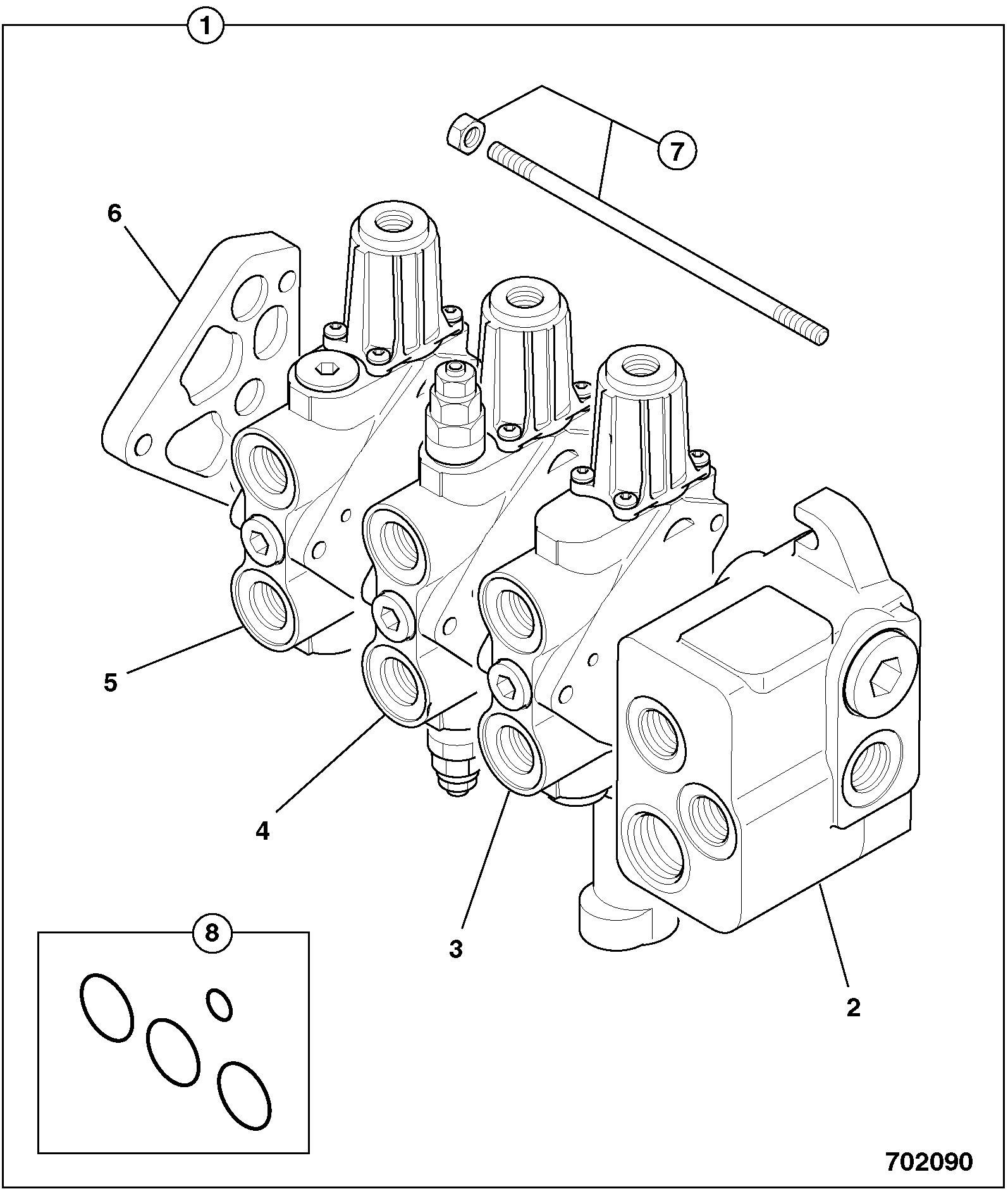 Секция гидрораспределителя JCB 25/221860