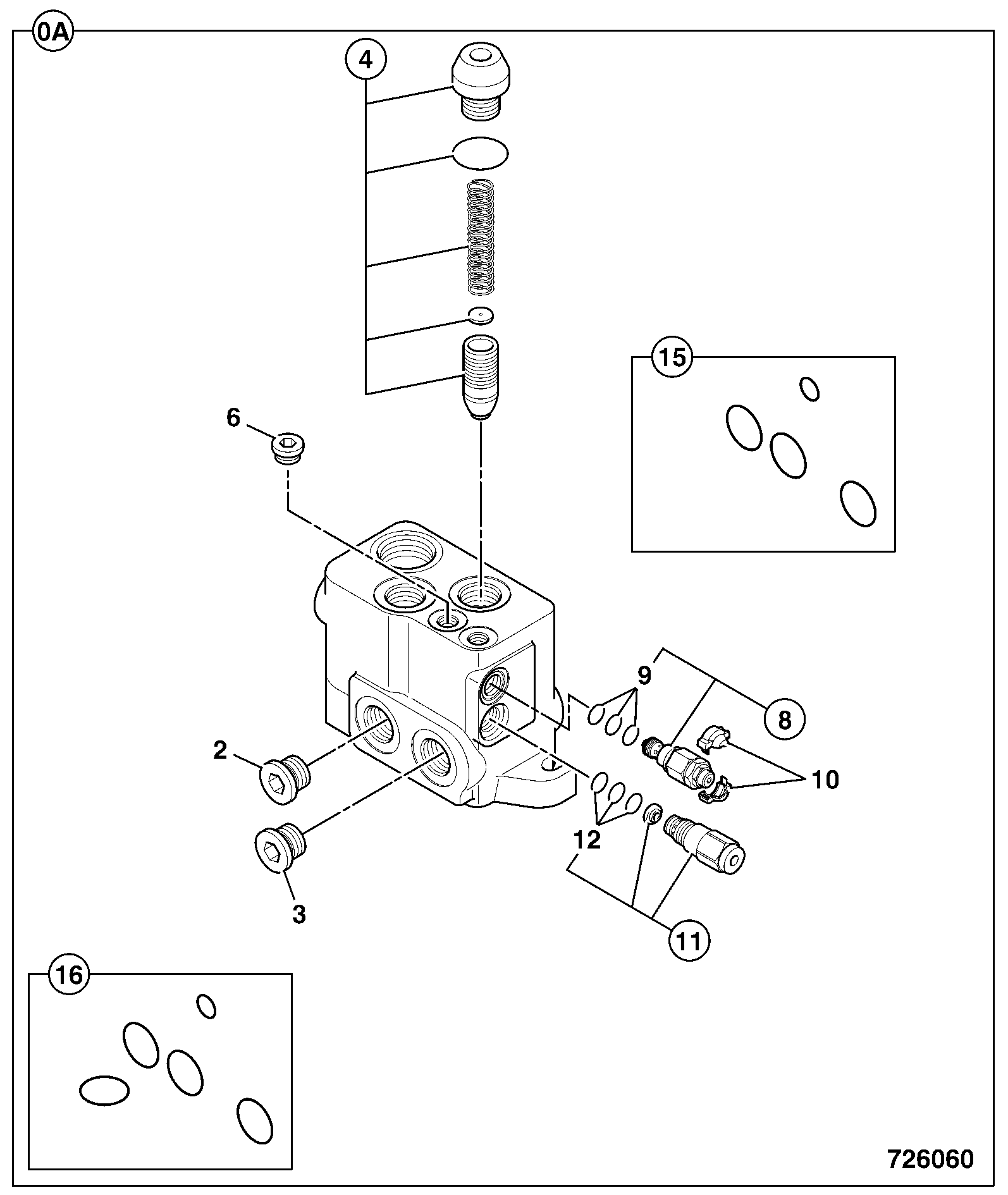 Секция гидрораспределителя JCB 25/222768
