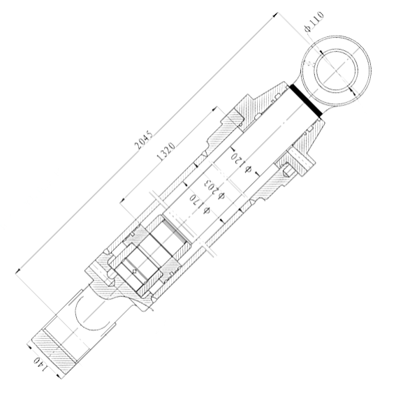 Гидроцилиндр ковша Hitachi ZX450-3 - 4637754 GM