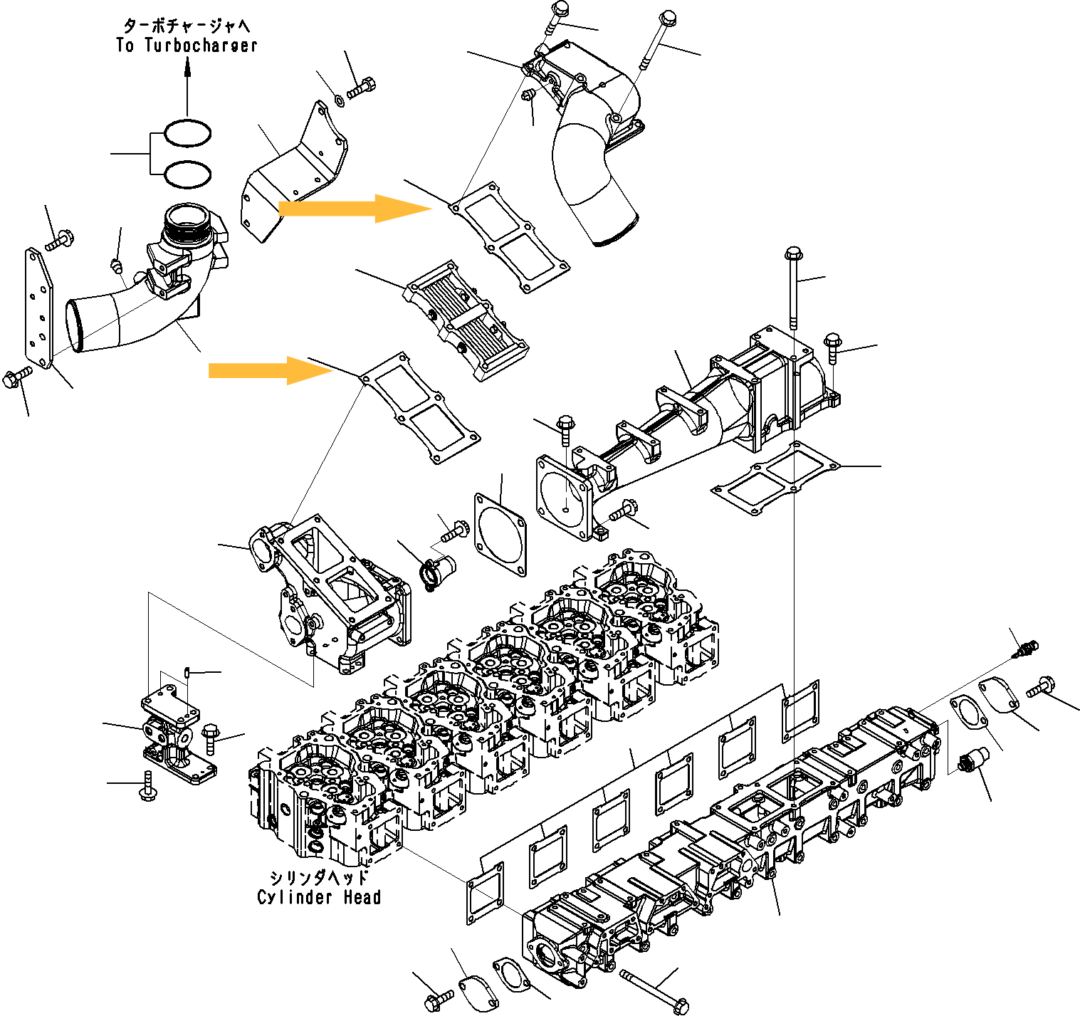 Прокладка впуска воздуха турбины Komatsu 6211-11-4821 AM