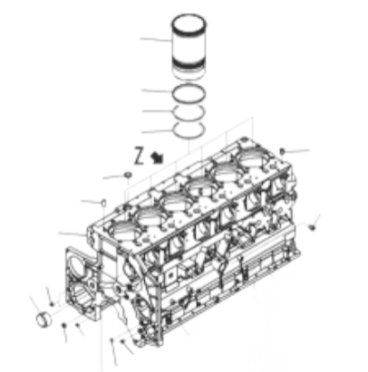 Уплотнение гильзы KOMATSU SA6D140 - 6210-21-2270 ETP AM