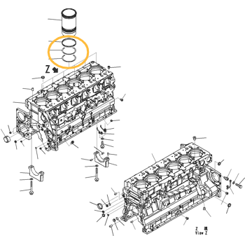 Уплотнение гильзы KOMATSU SA6D140 - 6210-21-2230 ETP AM