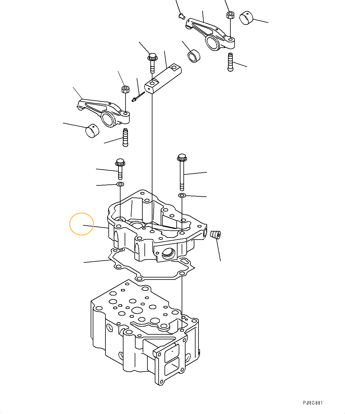 Корпус коромысла KOMATSU 6156-11-7110 AM Корпус коромысла KOMATSU 6156-11-7110 AM