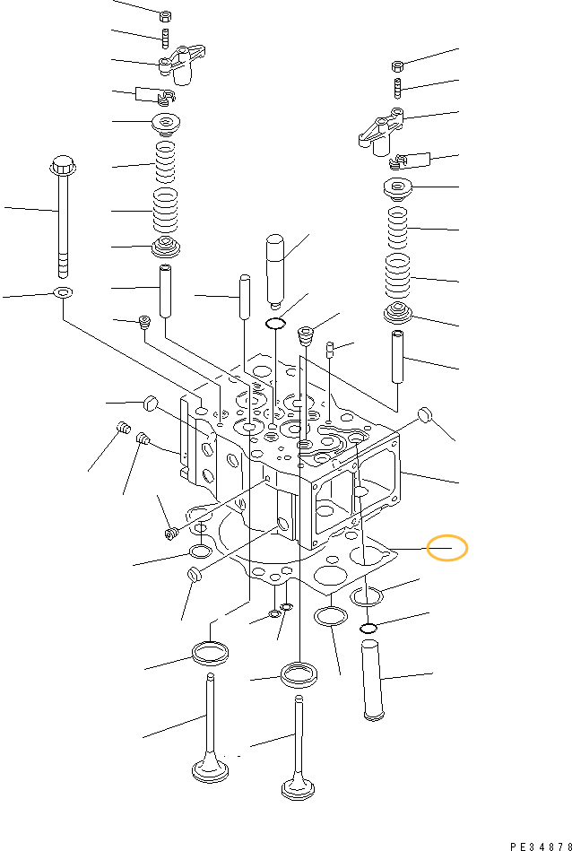 Прокладка головки цилиндра Komatsu 6162-13-1812 G.A.spa AM