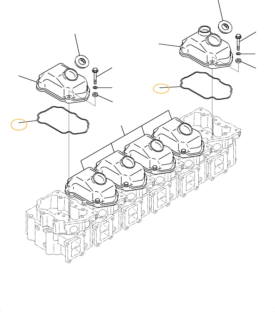 Прокладка клапанный крышки Komatsu 6156-11-8810 AM Прокладка клапанный крышки Komatsu 6156-11-8810 AM