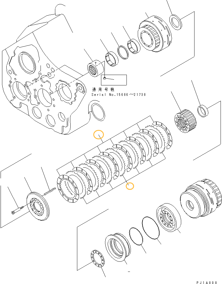Диск КПП KOMATSU D155A-2 - 176-76-64151 ETP AM Диск КПП KOMATSU D155A-2 - 176-76-64151 ETP AM