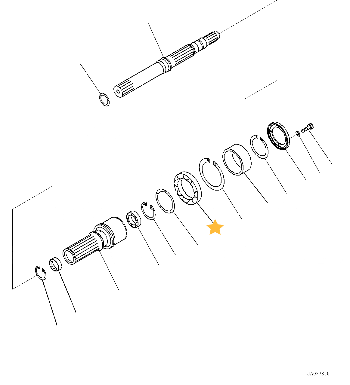 Стопорное кольцо КПП Komatsu D155 - 04071-00210 AM  Стопорное кольцо КПП Komatsu D155 - 04071-00210 AM