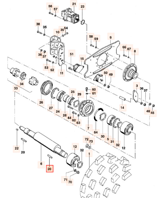 Шпонка JCB 2314/12100 ДЭП Шпонка JCB 2314/12100 ДЭП