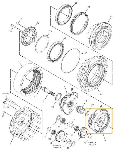 Планетарная передача 2-я CAT 7Y-1433 Планетарная передача 2-я CAT 7Y-1433