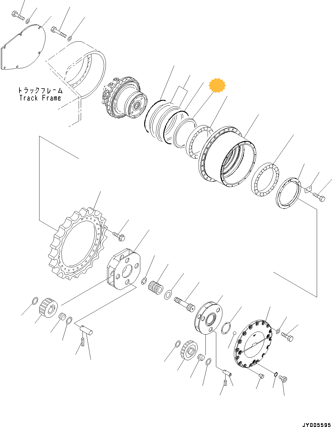 Буртик трансмиссии Komatsu PC300 - 208-27-71310 Буртик трансмиссии Komatsu PC300 - 208-27-71310