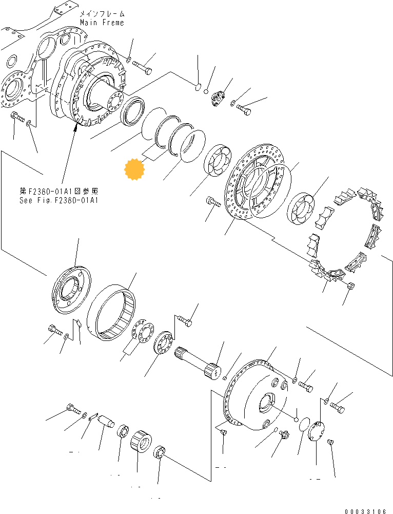 Плавающее уплотнение бортовой KOMATSU D155 - 195-27-00022