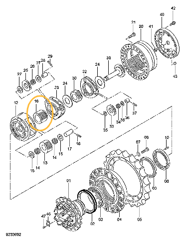 Солнечная шестерня Hitachi 3082156 Солнечная шестерня Hitachi 3082156