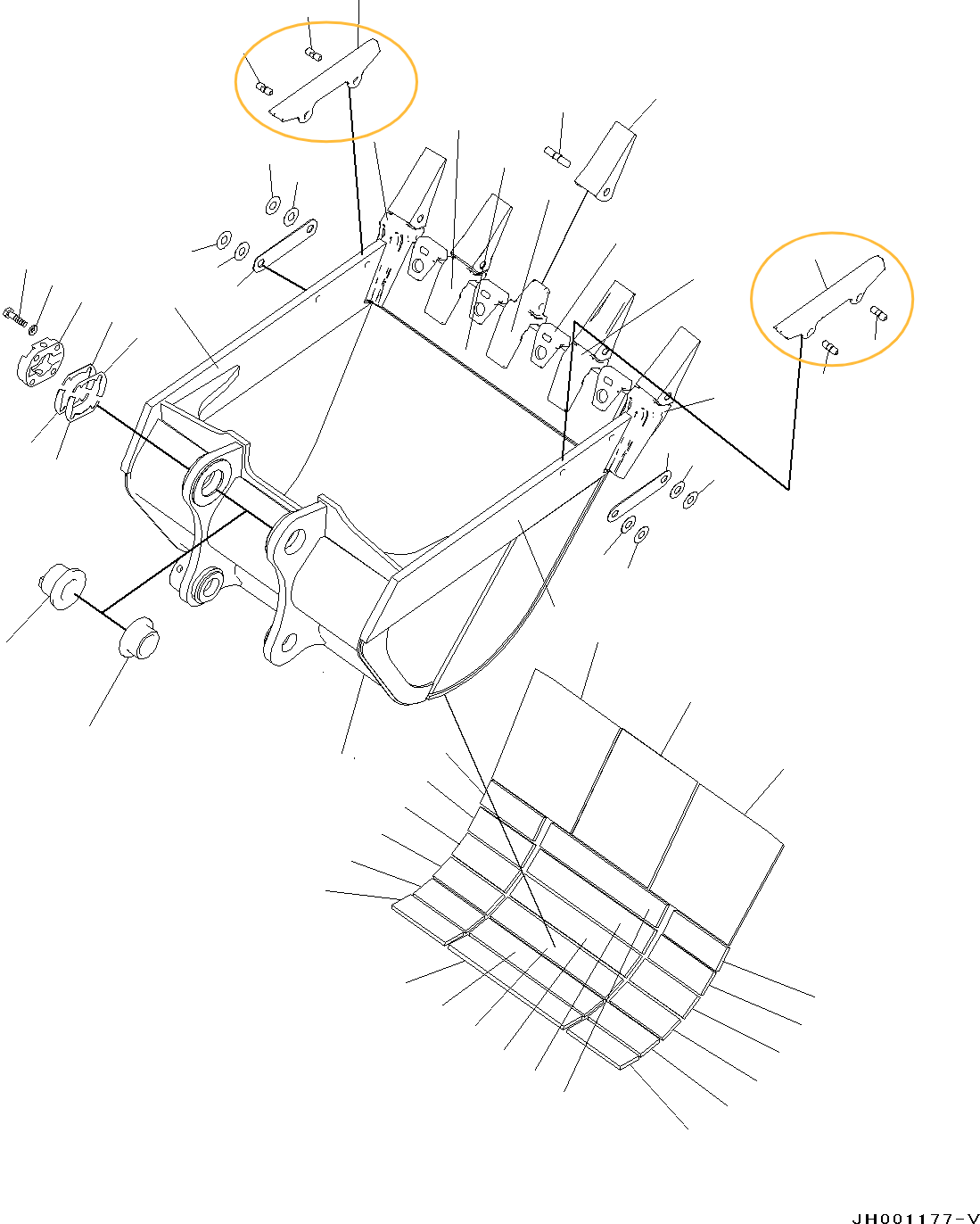 Защита ковша Komatsu PC400 208-934-7131 Защита ковша Komatsu PC400 208-934-7131