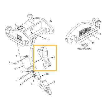 Защита рыхлителя CAT D9R - 9W8365 короткая Защита рыхлителя CAT D9R - 9W8365 короткая