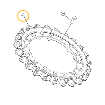 Звездочка CAT 330D, 336D - 6Y5685 Звездочка CAT 330D, 336D - 6Y5685