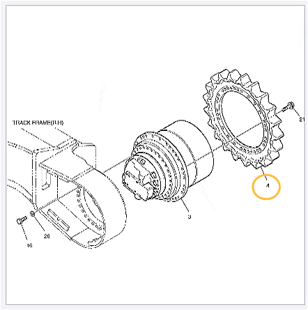 Звездочка Hitachi ZX240 - 71402489 Звездочка Hitachi ZX240 - 71402489