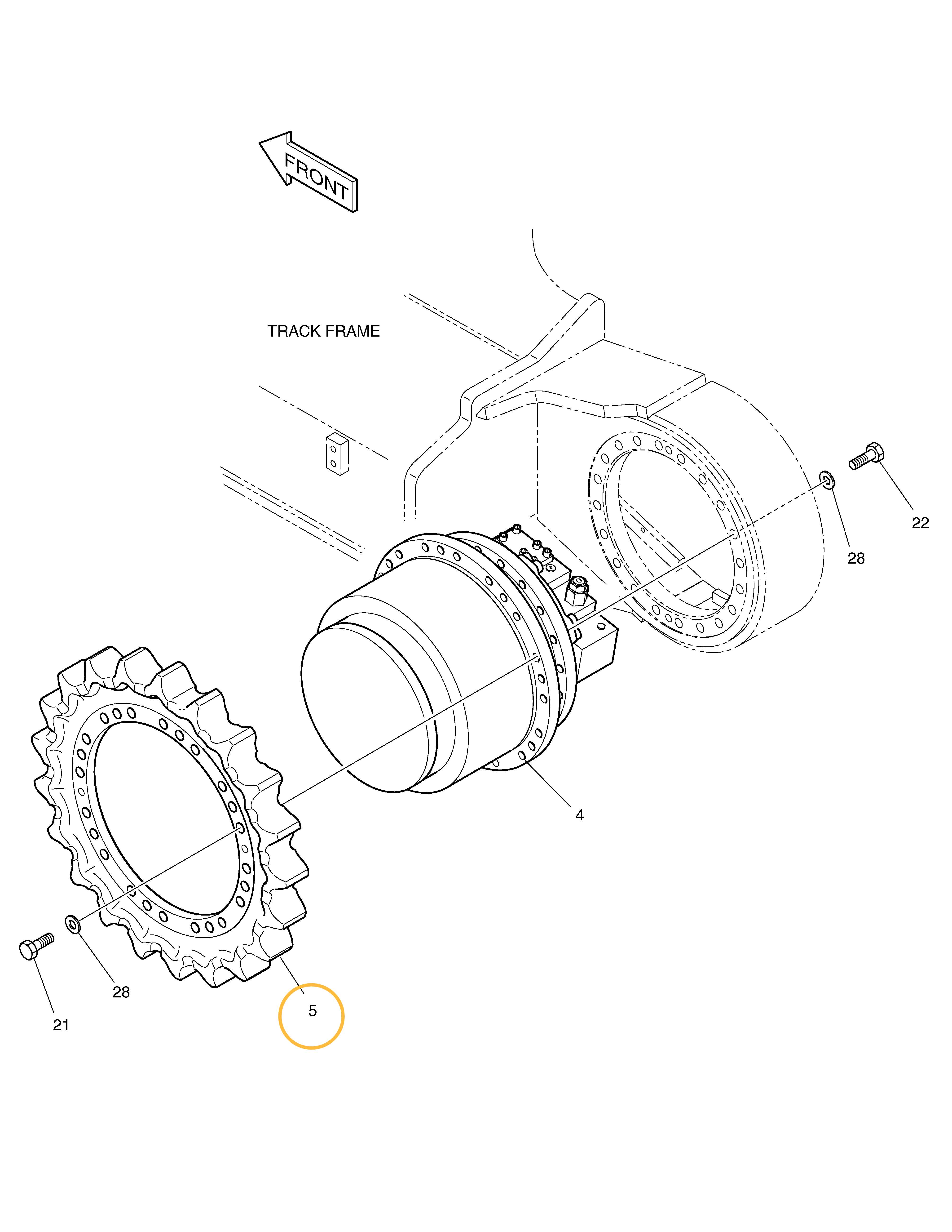 Звездочка Hitachi ZX330-3 - 1033163