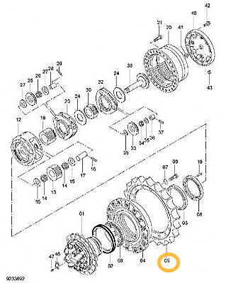 Звездочка Hitachi ZX240-3 - 1032489 Звездочка Hitachi ZX240-3 - 1032489