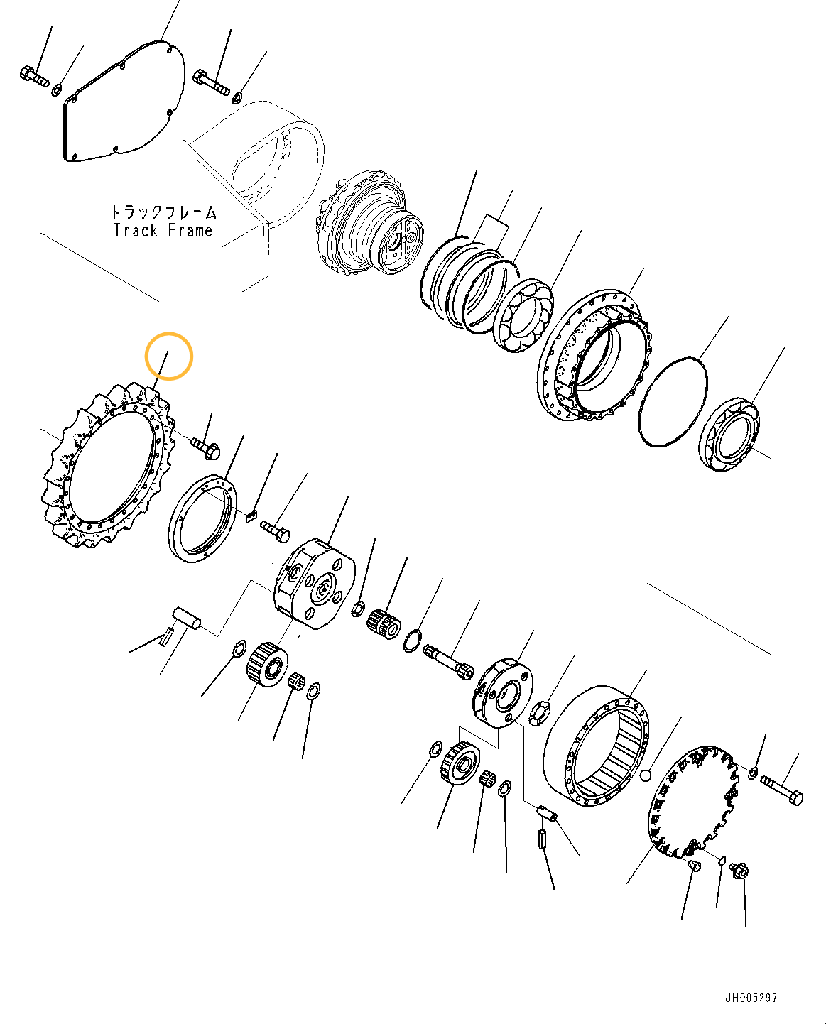 Звездочка Komatsu PC300-8M0 - 207-27-72270