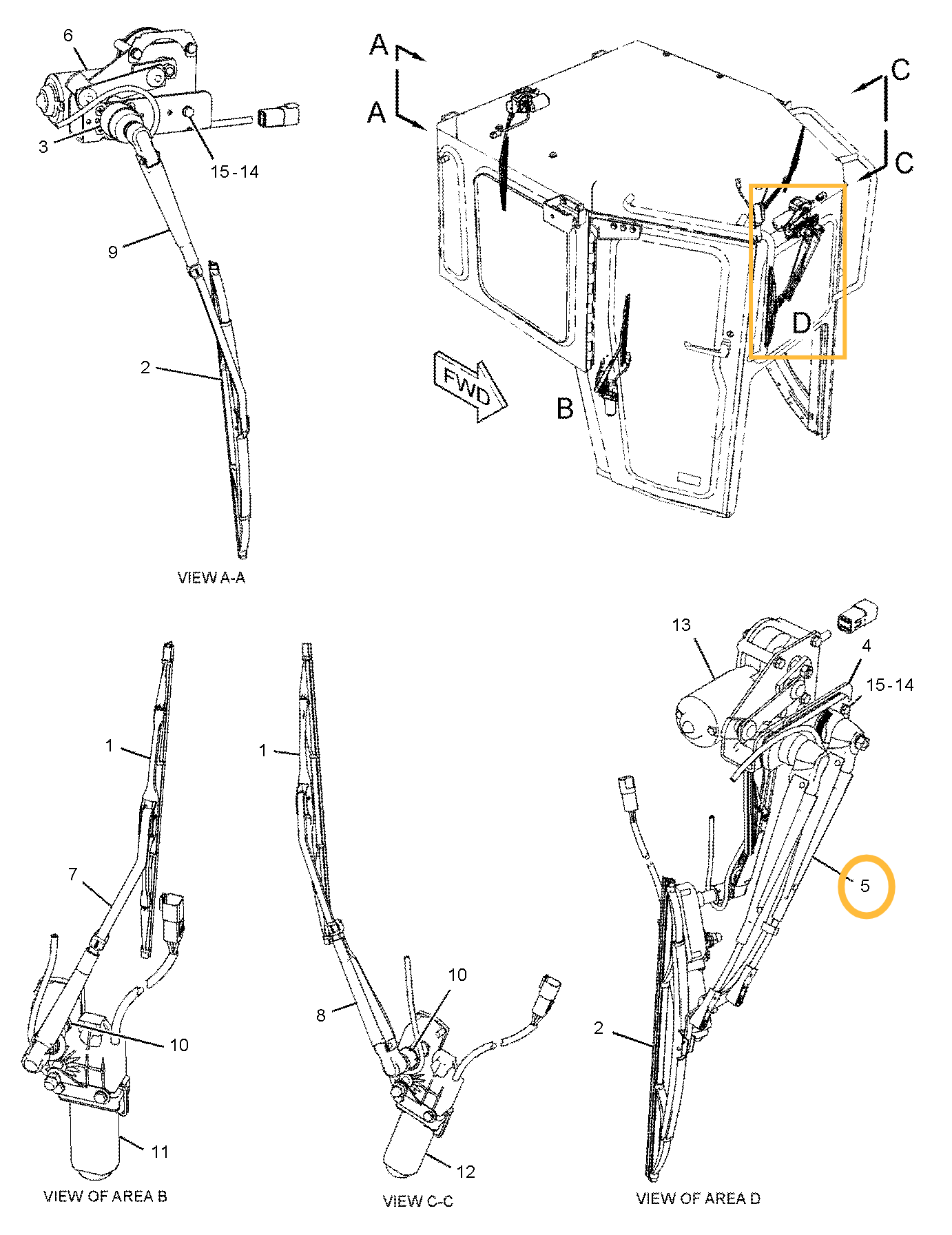 Рычаг стеклоочистителя CAT 145-8741 Рычаг стеклоочистителя CAT 145-8741